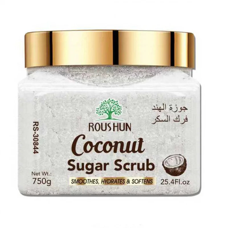 ROUSHUN Coconut Sugar Scrub Large Capacity Family Pack Body Scrub Gentle Deep Cleansing Skin Peaceful Pleasures Health and Wellness