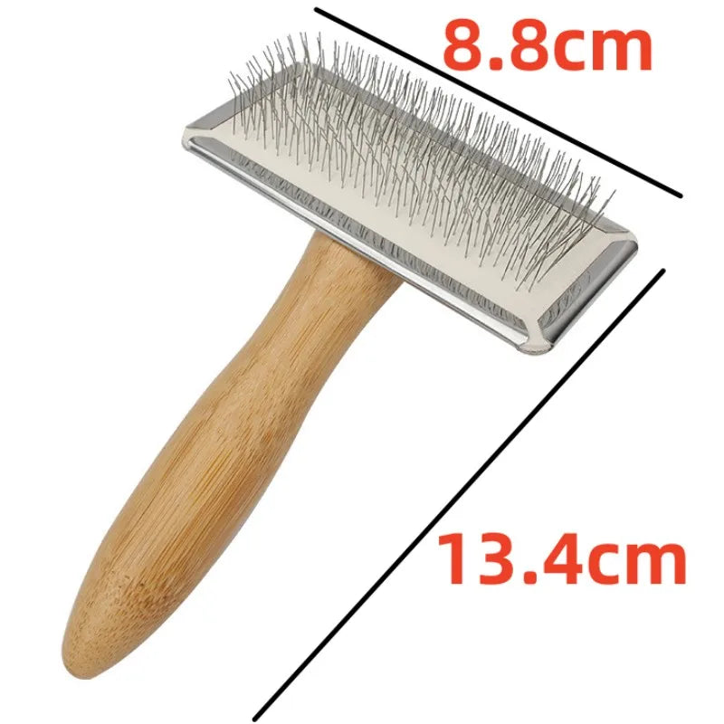 Bamboo & Steel Pet Grooming Comb for Dogs & Cats | Detangler