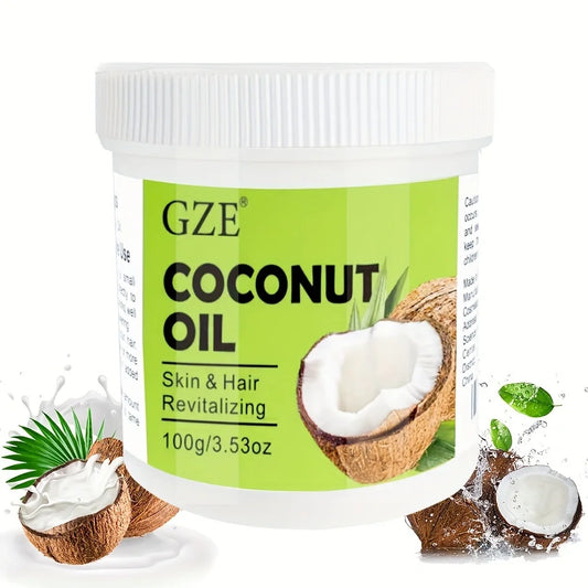 GZE Cold Pressed Virgin Coconut Oil – Skin, Hair & Nail Care Carrier Oil Peaceful Pleasures Health and Wellness