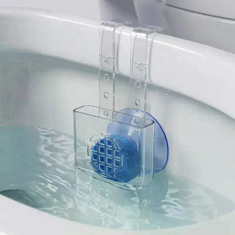 Clear Acrylic Toilet Tank Cleaning Tablet Holder with Hooks