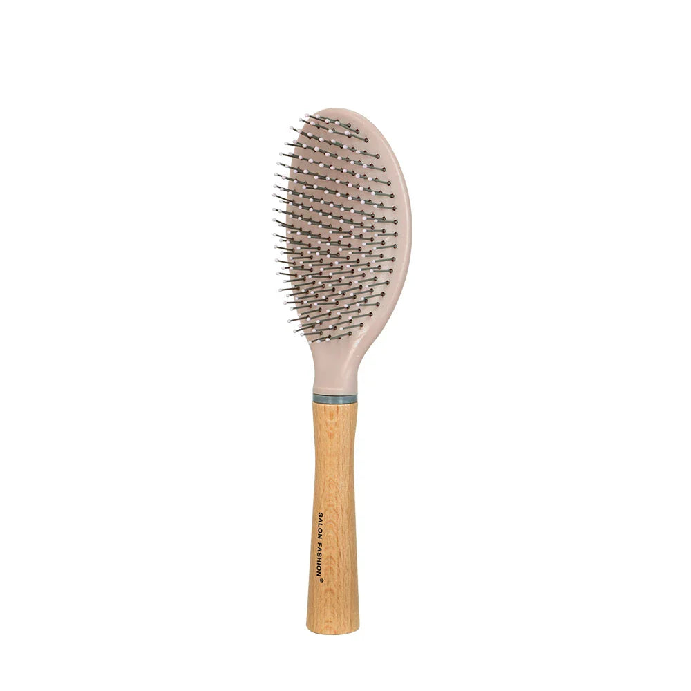 Wooden Handle Anti-Static Air Cushion Hair Brush & Comb