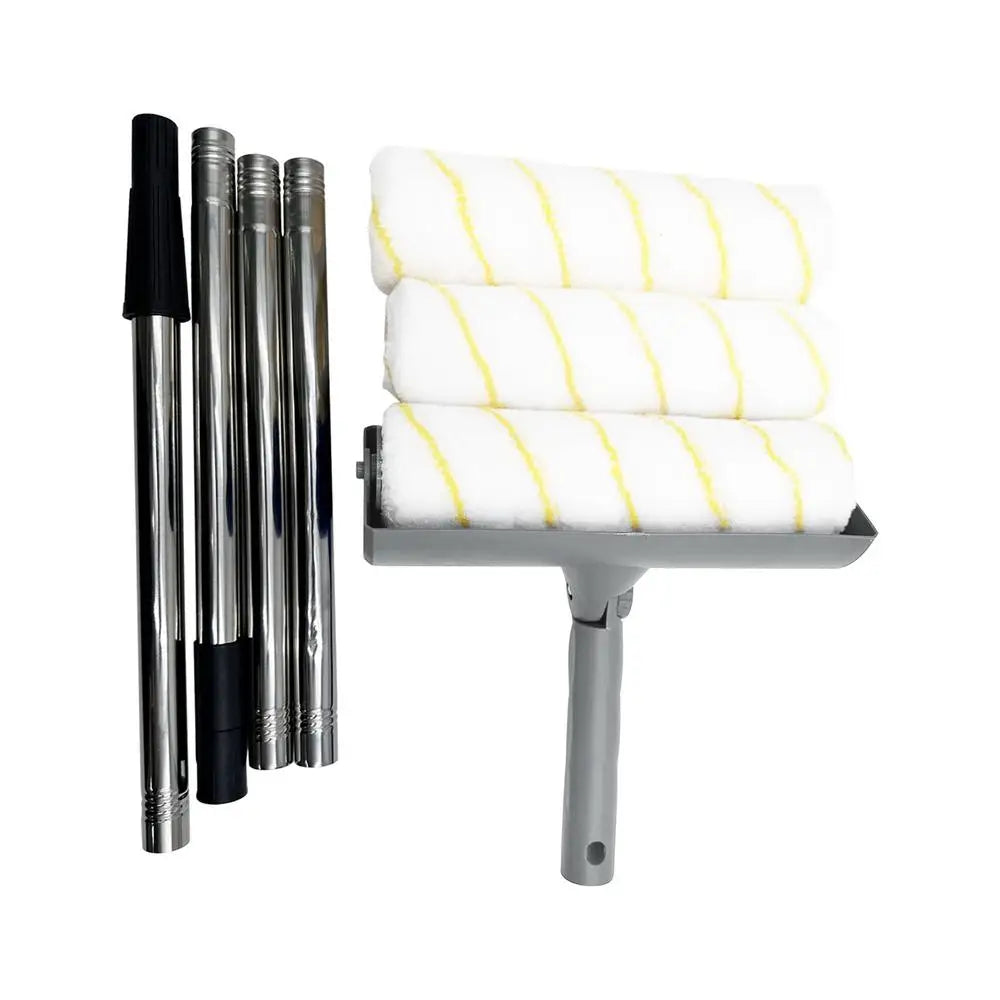 Home Improvement Tool, Paint Roller with Extension Pole & 2pcs Replacement Rollers For Outdoor Indoor Wall Ceiling Painting Peaceful Pleasures Health and Wellness Grey China Mainland