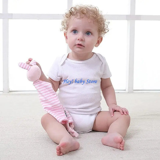 Soft Plush Animal Baby Comfort Blanket & Appease Cuddle Toy Baby Comfort Toy Peaceful Pleasures Health and Wellness