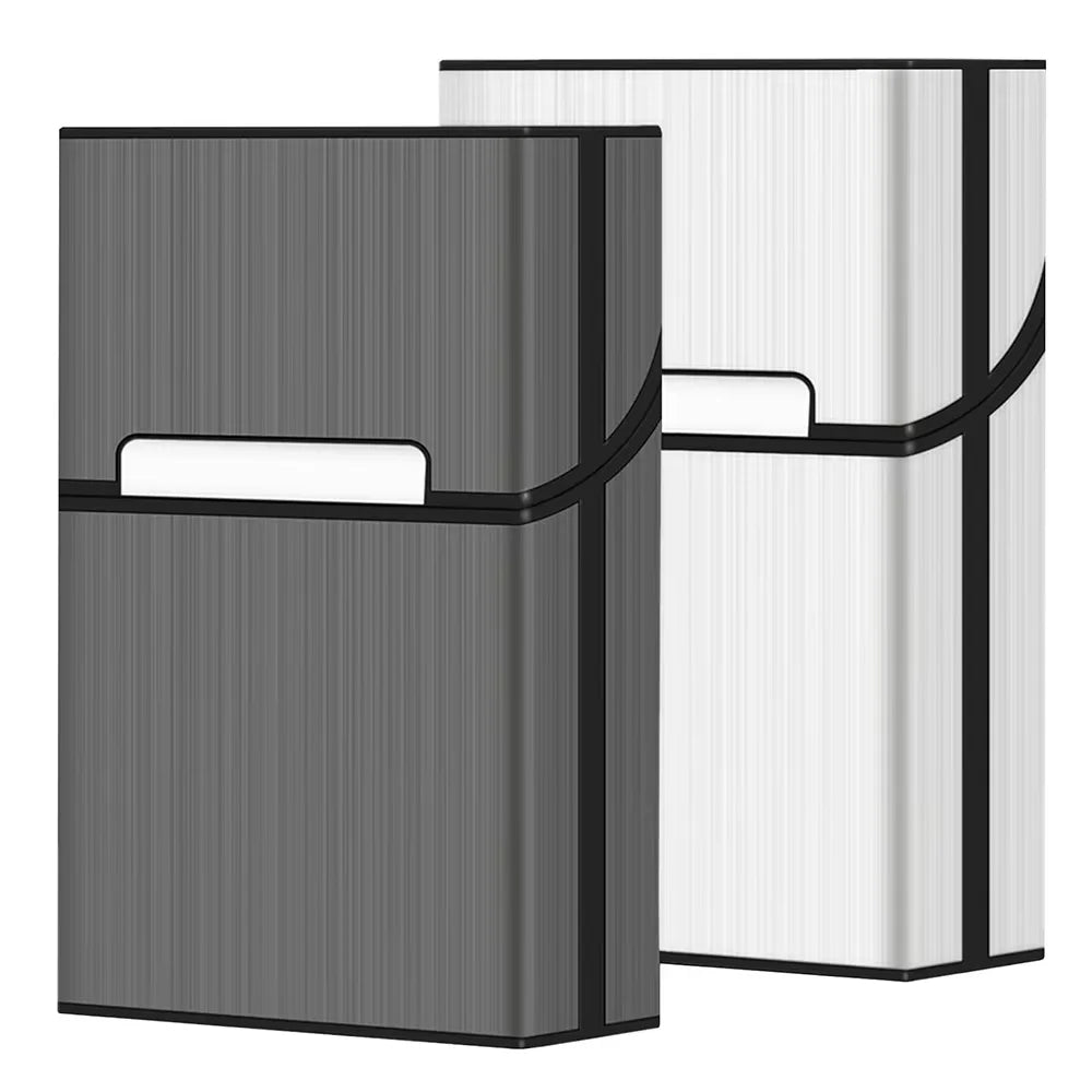 Portable Slim Aluminum Cigarette Case Regular King Size Plastic Cigar Tobacco Holder Box Storage Container Smoking Accessories Peaceful Pleasures Health and Wellness