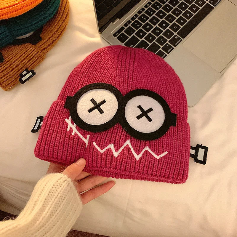 Cute Cartoon Knit Beanie | Funny Warm Winter Hat for Women