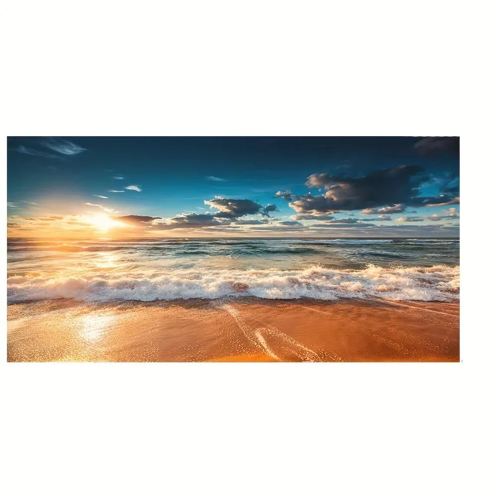 Beach Sunset Wall Art Posters Large Landscape Canvas Painting Print Nordic Wall Decoration Picture for Home Decor Unframed Peaceful Pleasures Health and Wellness ZLH2498 30x60cm No Frame