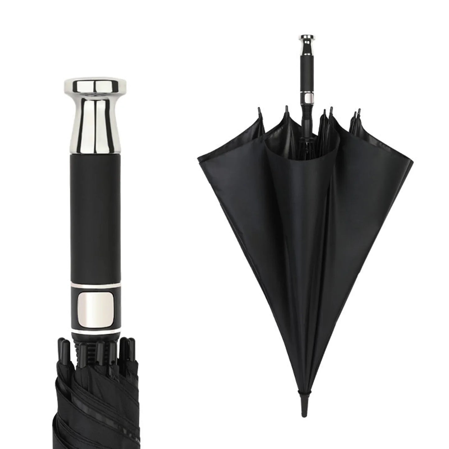 PEAKINBAGS Double Layer UV Auto Open Long Handle Umbrella