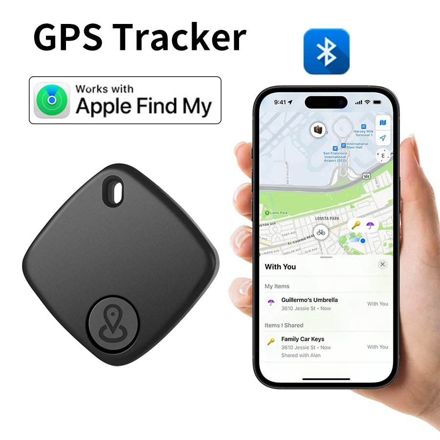 Bluetooth Elder GPS Tracker Works with IOS Find My App Dog Pet Key Finder Kid Car Positioner Anti-Lost Device Item Locator Peaceful Pleasures Health and Wellness