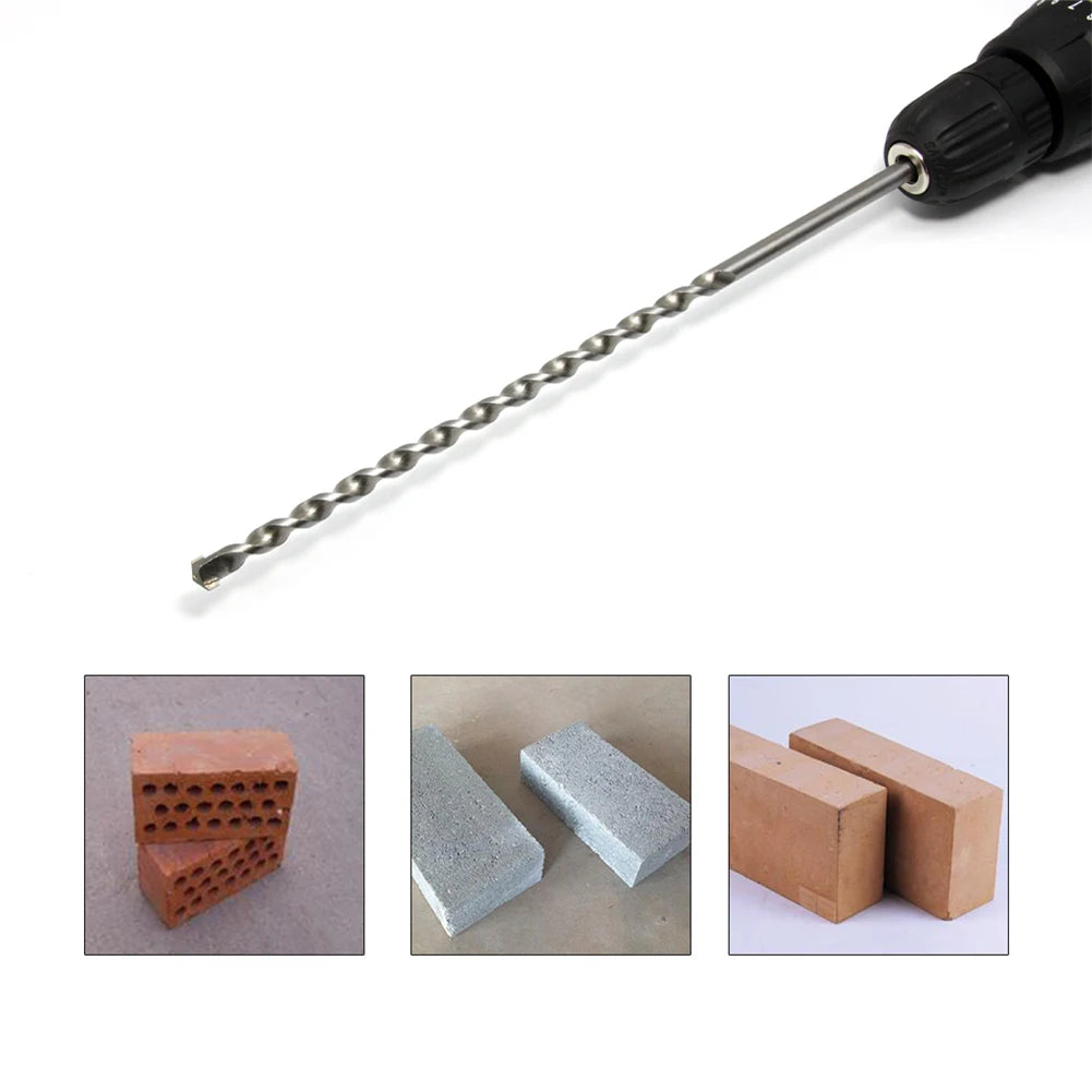 Long Masonry Concrete Impact Drill Bit Triangle Shank 6- Alloy T-wist