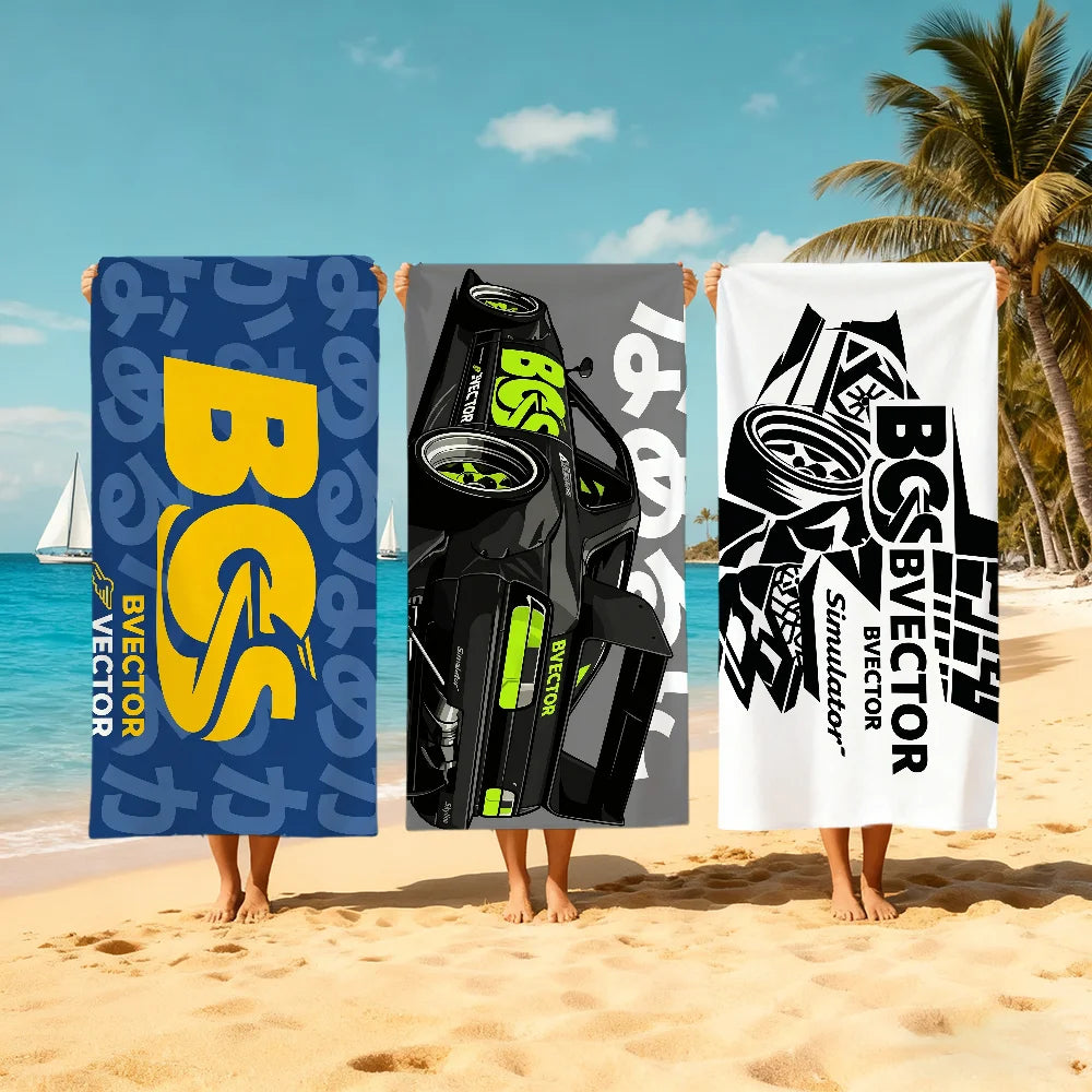 Car Logo Quick-Dry Beach Towel | Soft Microfiber Pool & Sports Quick-Dry Beach Towel Peaceful Pleasures Health and Wellness