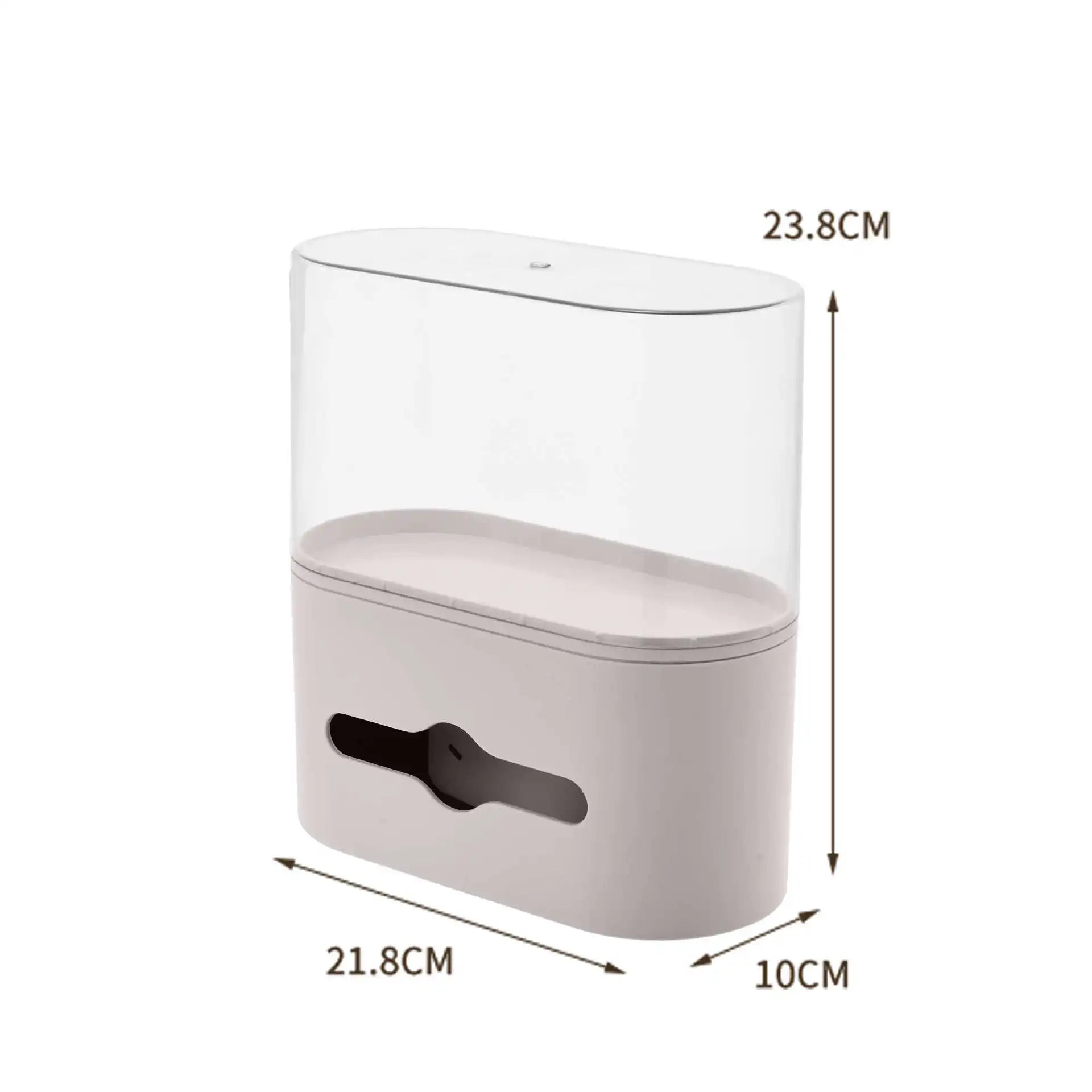 Collectible Figure Tissue Box - Clear Dustproof Display Case for Vinyl Toys with Creative Desktop Design Box Storage Peaceful Pleasures Health and Wellness White