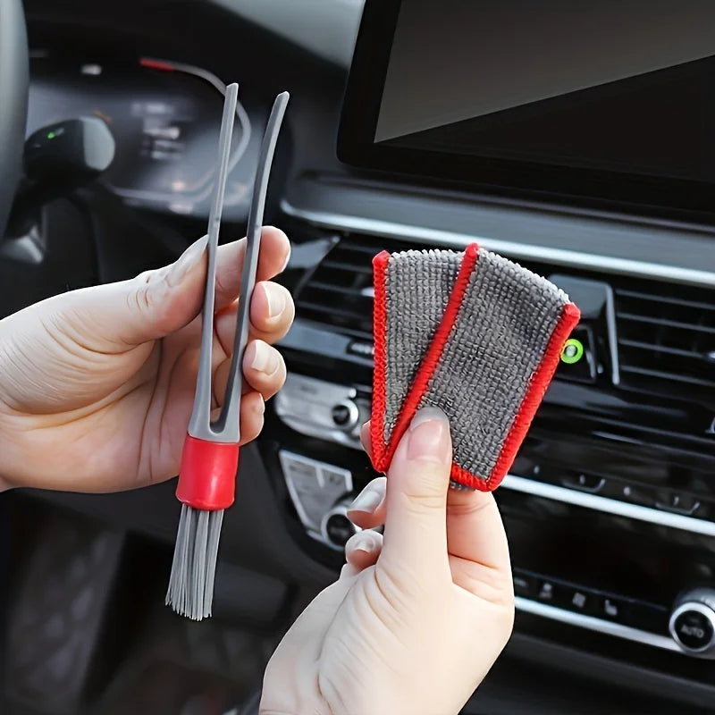 Double-Head Car Air Vent Detail Cleaning Brush | Interior Duster
