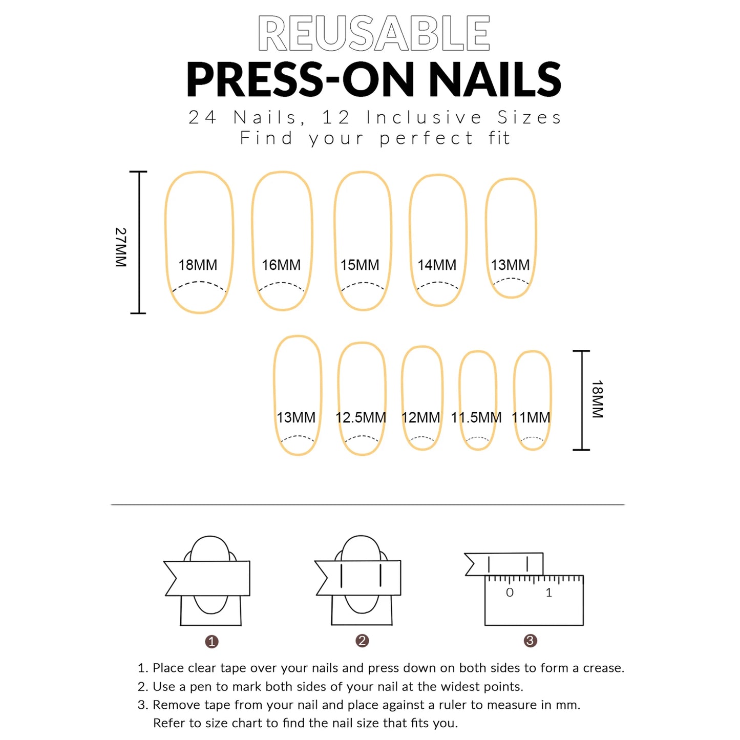 24pc Rhinestone Pearl Press-On Nails | 3D Crown Bridal Set