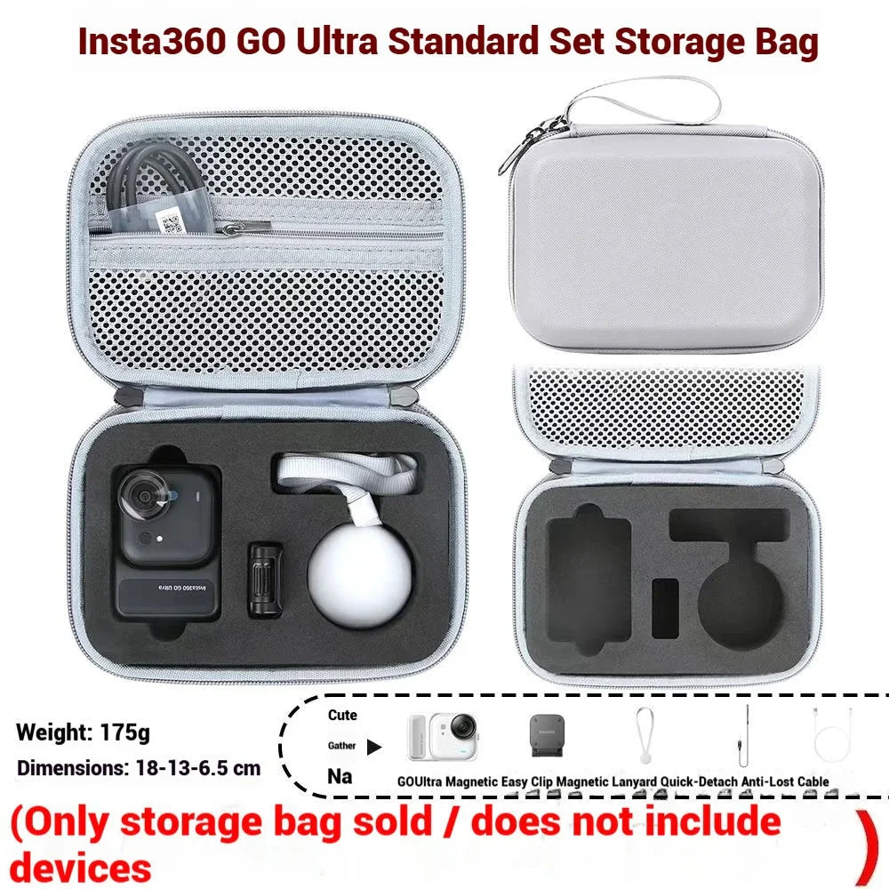 Insta360 GO Ultra Carrying Case | Portable PU Storage Bag