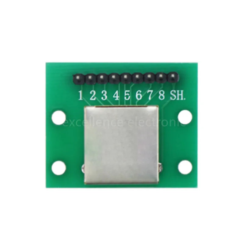 1Pcs RJ45 Adapter Board To XH2.54 Modular Ethernet Connector Adapter Network Interface + Breakout Board + Pin Header Peaceful Pleasures Health and Wellness Horizontal DIP Pins