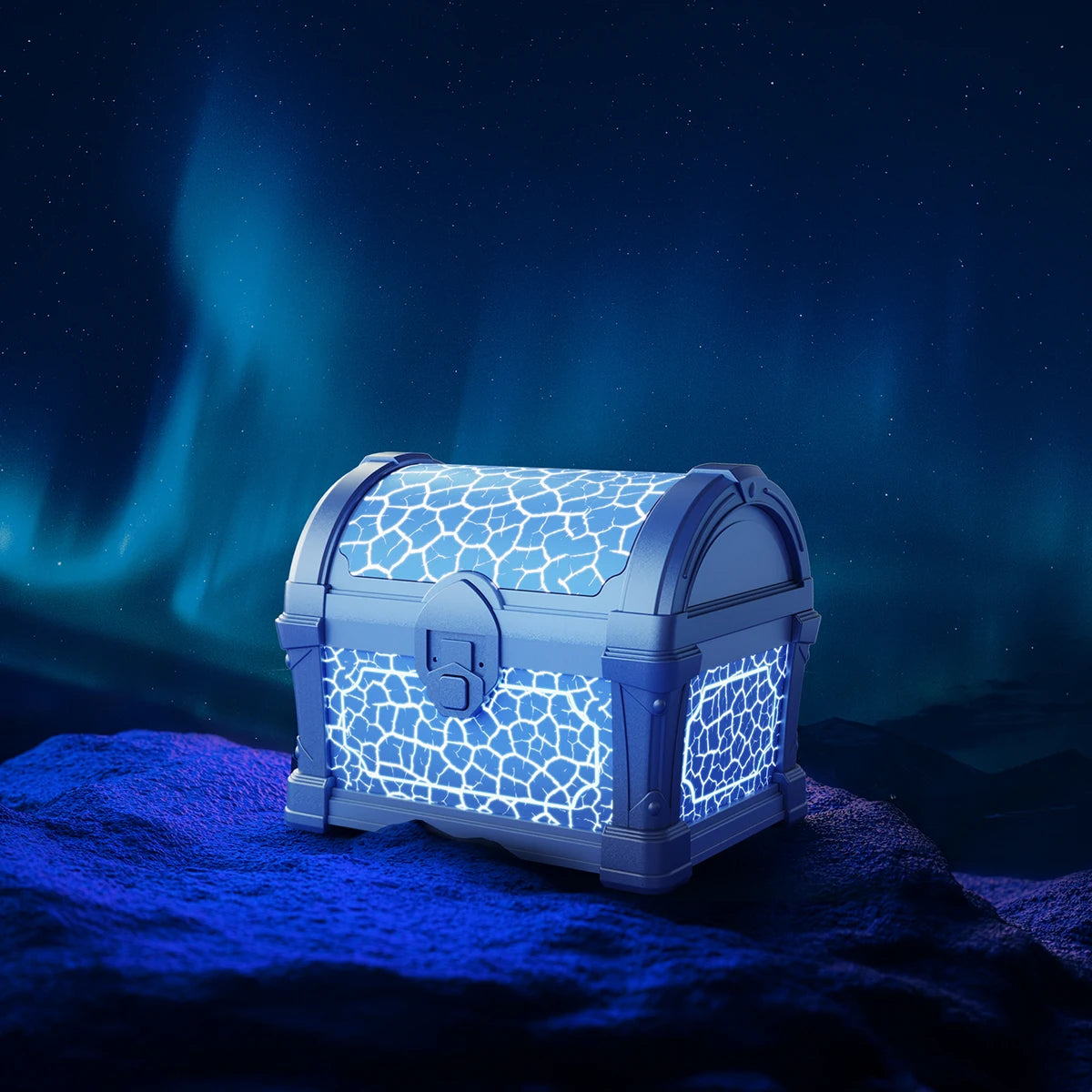 Treasure Chest Projector Night Light Bluetooth Speaker Galaxy Aurora Projection Lamp Ambient Northern Light For Room Decoration Peaceful Pleasures Health and Wellness