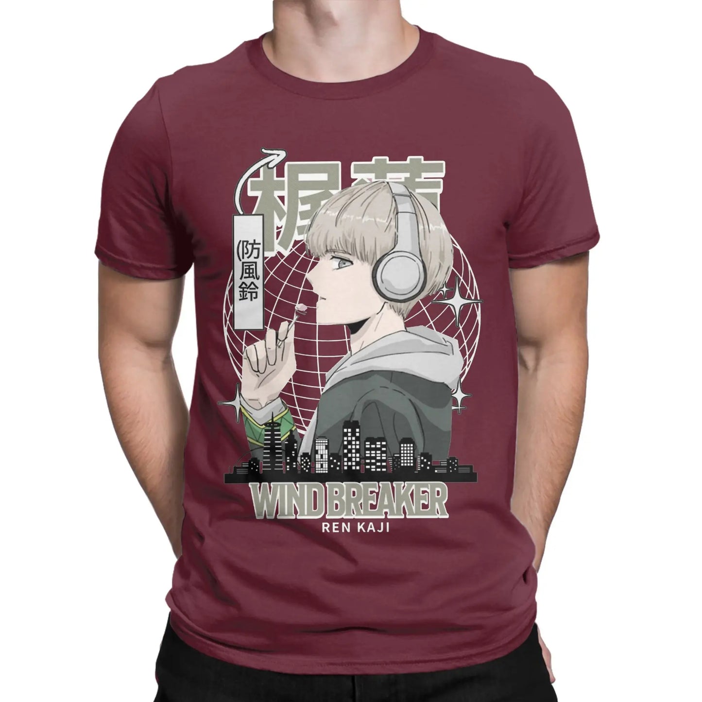Wind Breaker Cotton T Shirt For Men Summer Ren Kaji Aesthetic T-Shirts O Neck Fashion Tees Plus Size Cheap Tops Peaceful Pleasures Health and Wellness