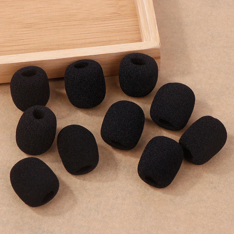 10-Pack Mic Foam Windscreen Covers for Helmet Bluetooth Intercom