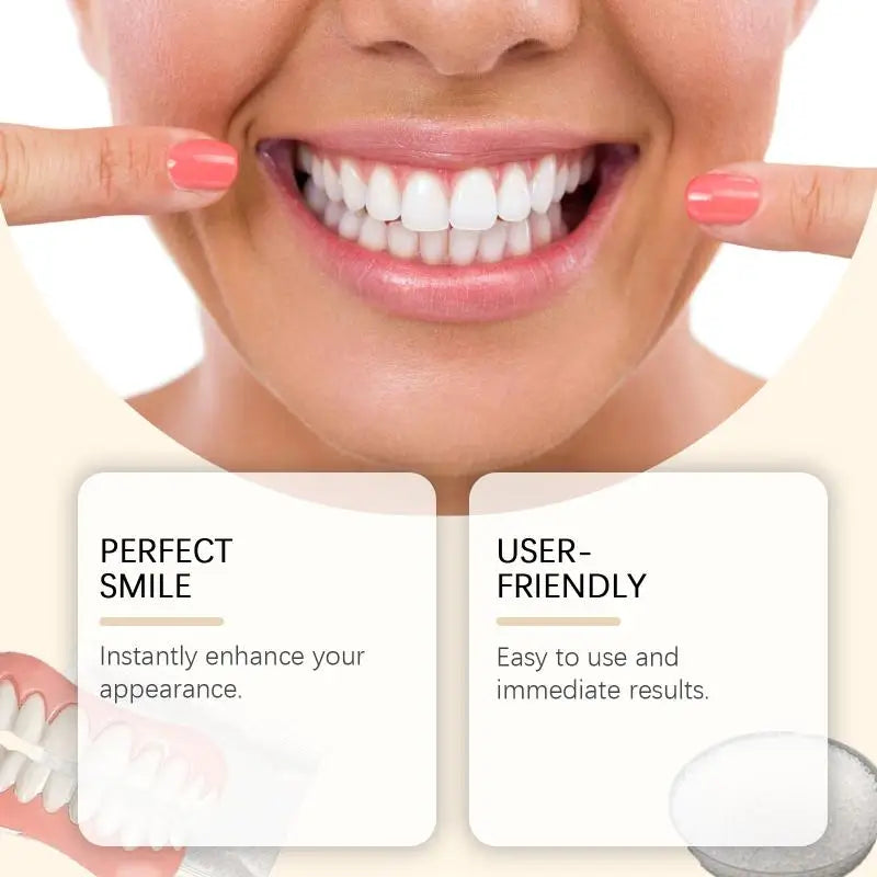 Silicone Snap-On Veneers Full Denture Set – Upper & Lower