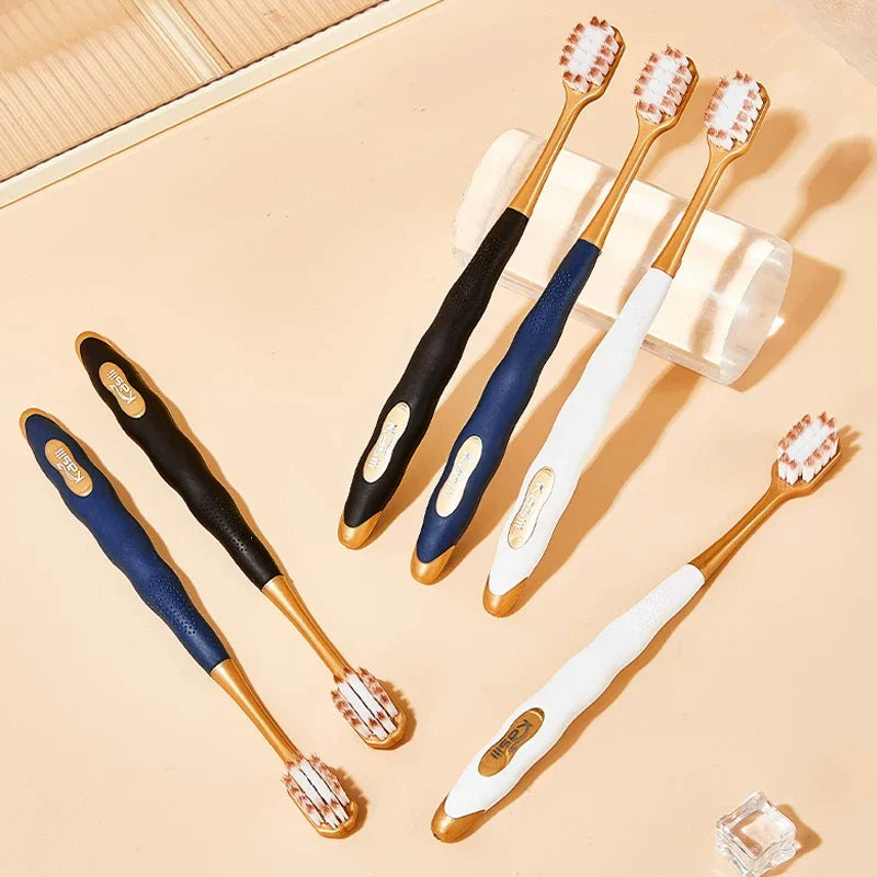 6-Pack Adult Soft Toothbrushes – Wide Head Gum Protection