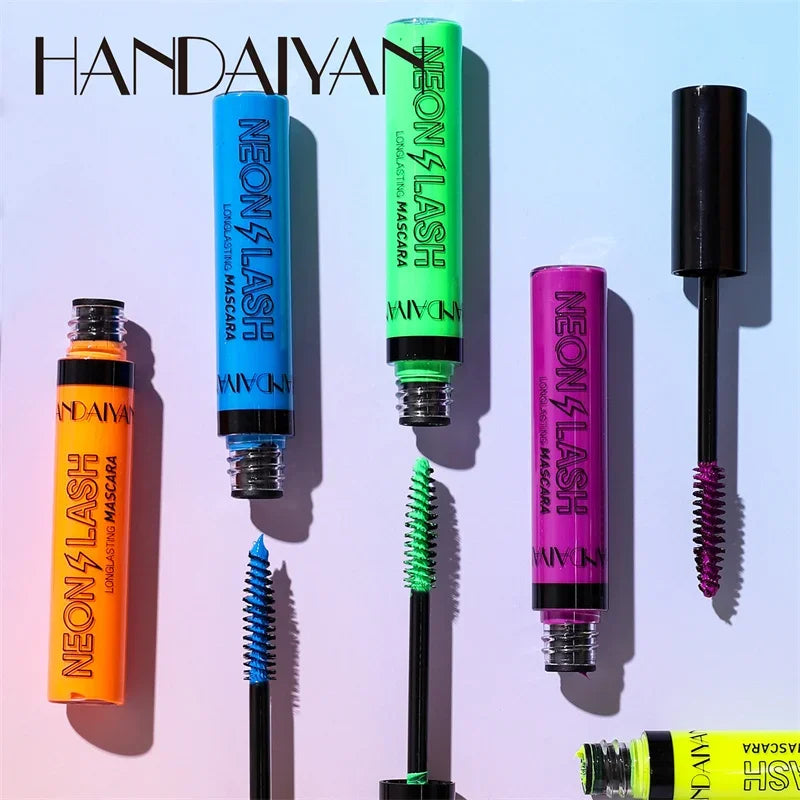 Neon Fluorescent Mascara – Waterproof, Fast Dry, Curling & Lengthening