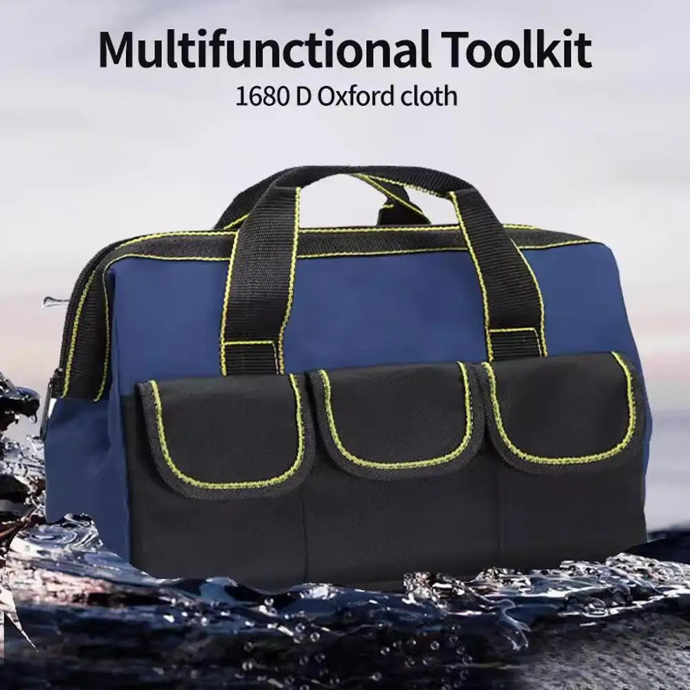 Oxford cloth Tool Bag Thicken Multifunctional Tool Storage Bag Large Capacity Wear-Resistant MultiPocket Electrician Tools Bag Peaceful Pleasures Health and Wellness