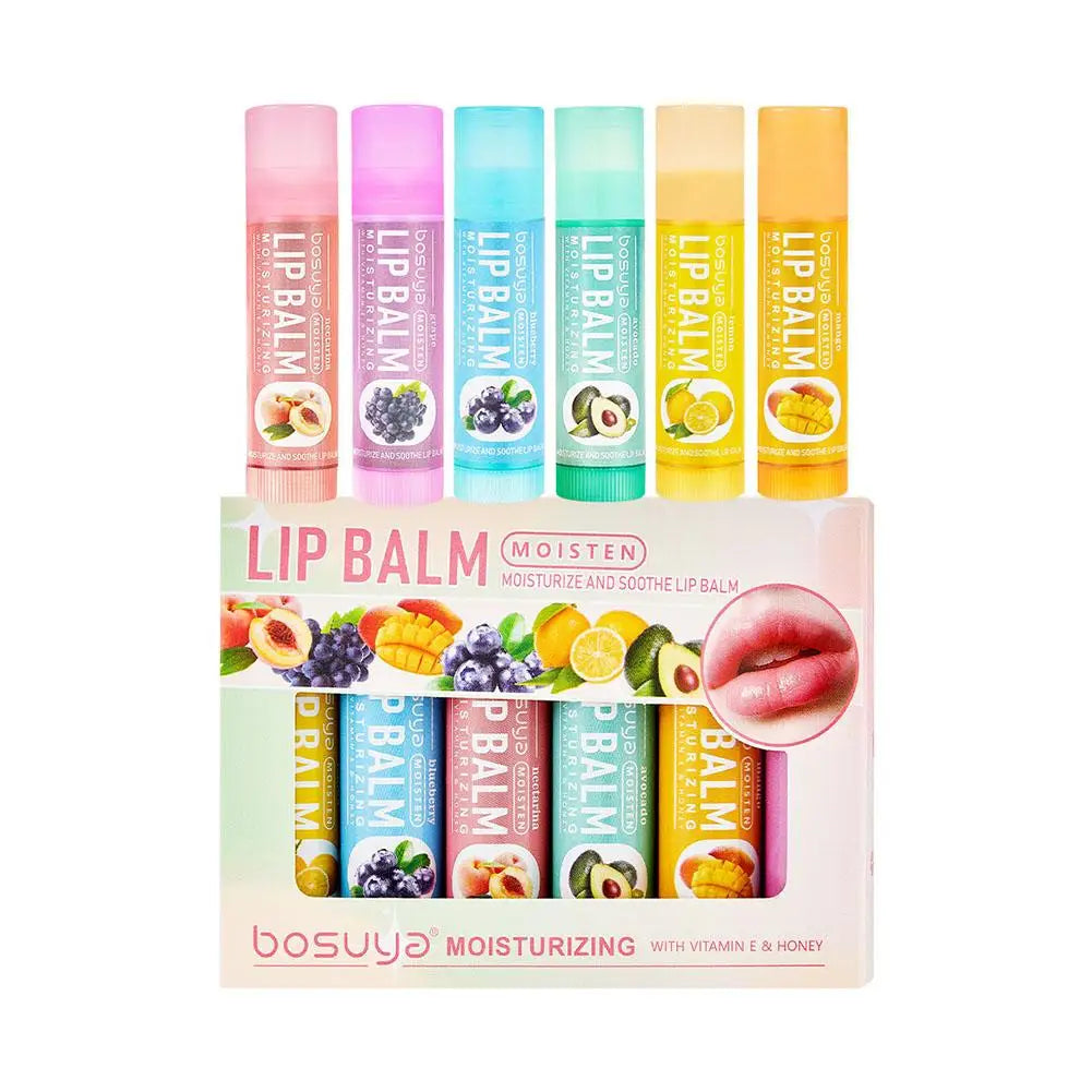 6/24pcs Assorted Fruit Flavor Lip Balm Set - Hydrating, Nourishing & Prevents Chapped Lips - Care for Dry Lips & Fine Lines Peaceful Pleasures Health and Wellness 6pcs