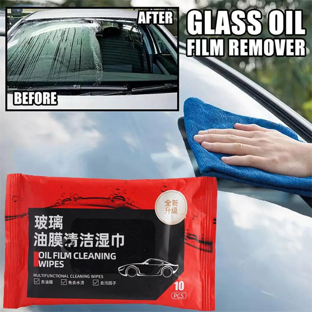 Car glass oil film remover Windshield Glass Cleaner Car Glass Cleaner Wipes Compact Portable Dusting Wipes for Cars Peaceful Pleasures Health and Wellness