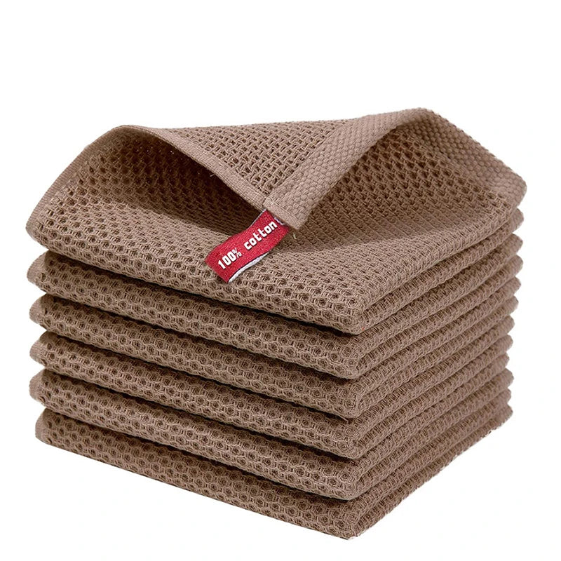 Honeycomb Cotton Dish Towels & Face Wash Cloths – 2-Pack