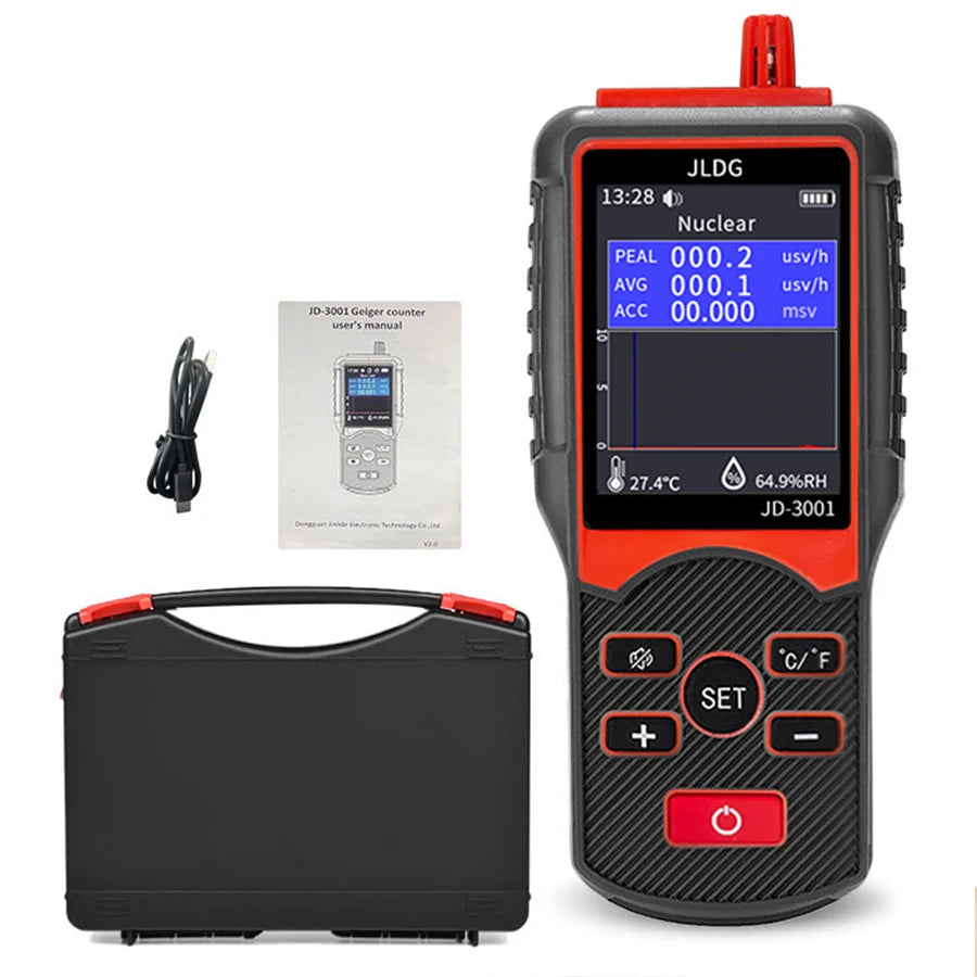 2026 NEW Geiger Counter High Precision Nuclear Radiation Detector X-ray Beta Gamma Personal Radiation Dosimeter Tester Peaceful Pleasures Health and Wellness JD-3001