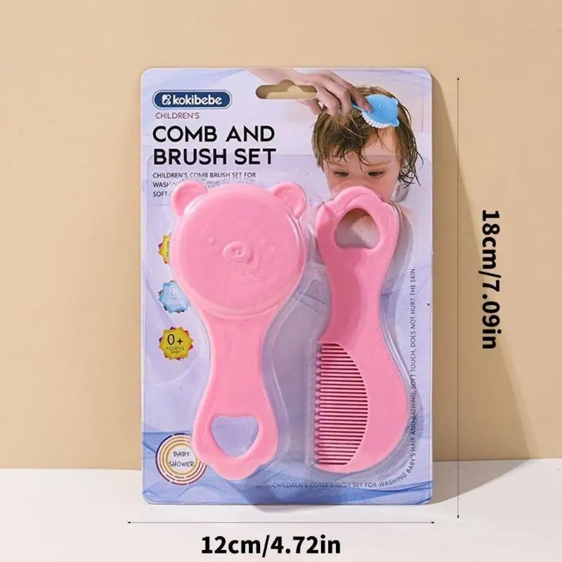 Baby Toddler Hairbrush & Comb Set | Gentle Bear Design