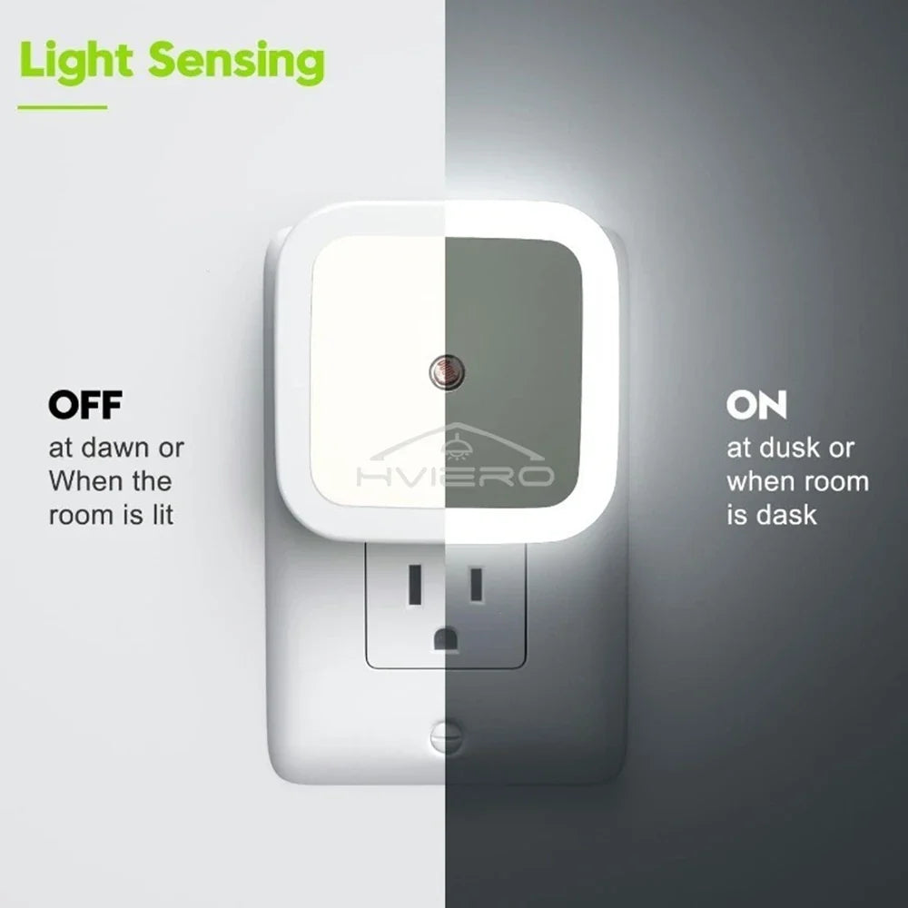 Motion Sensor LED Night Light – Plug-In Smart Wall Lamp