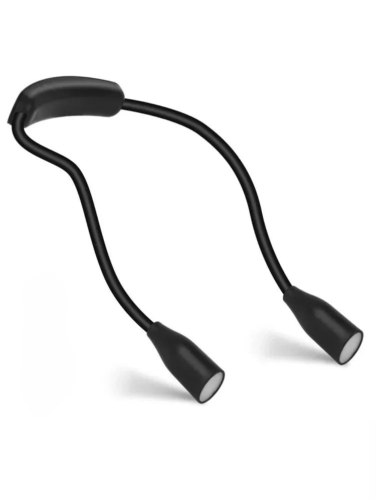 LED Neck Reading Light – 360° Flexible Arm, Battery Powered
