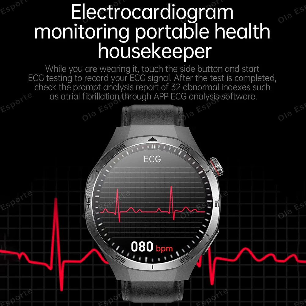 Smart Watch Men Women Health Monitoring ECG Blood Oxygen Sleep Monitor BT Call GPS Sports Fitness Tracking Smartwatch 2026 New Peaceful Pleasures Health and Wellness