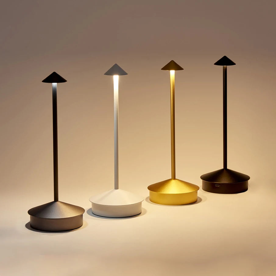 3 Color Rechargeable Table LED Lamp Touch Sensor Night Desk Lamp for Restaurant Hotel Bar Bedroom Stepless Dimming Light Peaceful Pleasures Health and Wellness