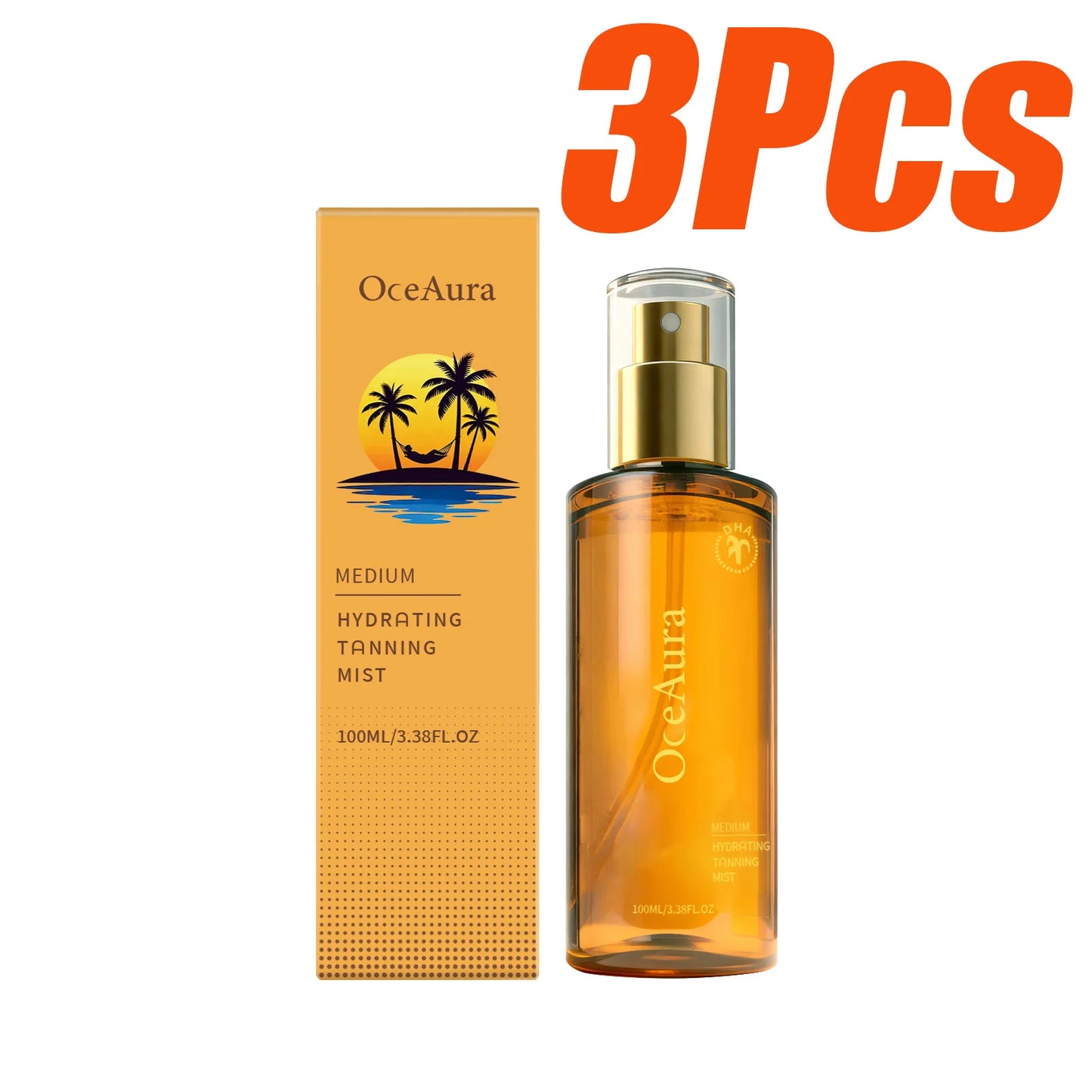 OceAura Self Tanning Spray – Sunless Tanner Face & Body