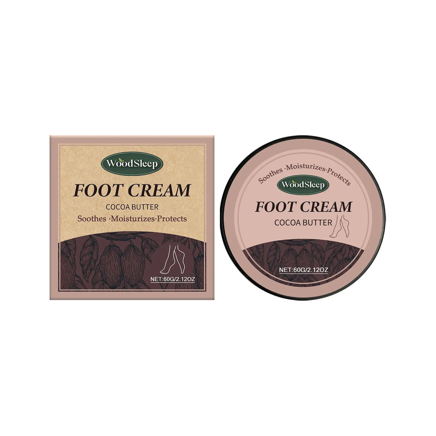 WOODSLEEP Exfoliating Foot Cream – Deep Moisturising Care 60g