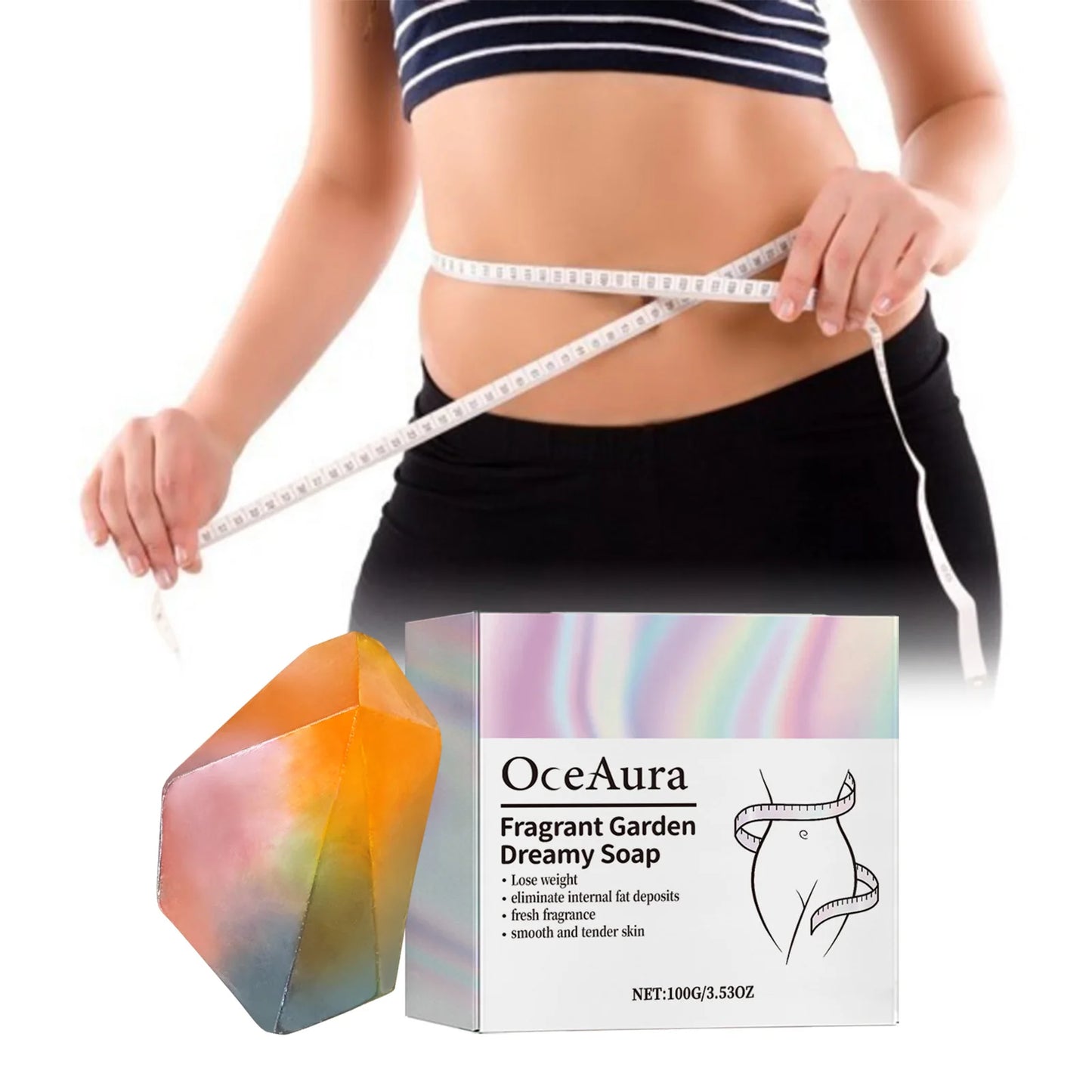OceAura Rose & Ginger Handmade Bath Soap 100g – Deep Cleanse