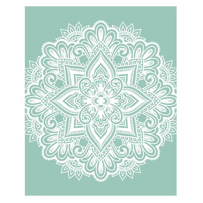 Boho Abstract Mandala Canvas Wall Art | Nordic Minimalist Print Canvas Wall Art Peaceful Pleasures Health and Wellness 02 15x20cm No Frame China Mainland