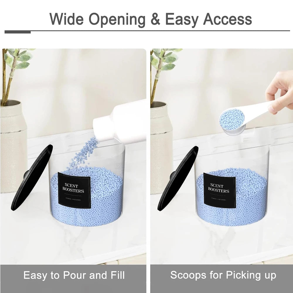 4 Pack Laundry Pods Containers & Dryer Sheet Holder & Laundry Detergent Dispenser, Laundry Room Organization and Storage Jars
