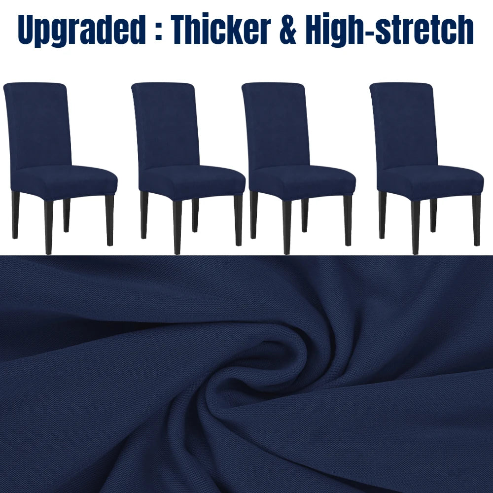 4-Pack Stretch Dining Chair Covers – Elastic Slipcovers Set