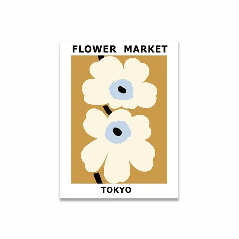 Retro Green Plant Flower Aesthetic Canvas Painting Posters and Prints Wall Picture For Living Room Decoration Peaceful Pleasures Health and Wellness 4 30x40cm Unframed