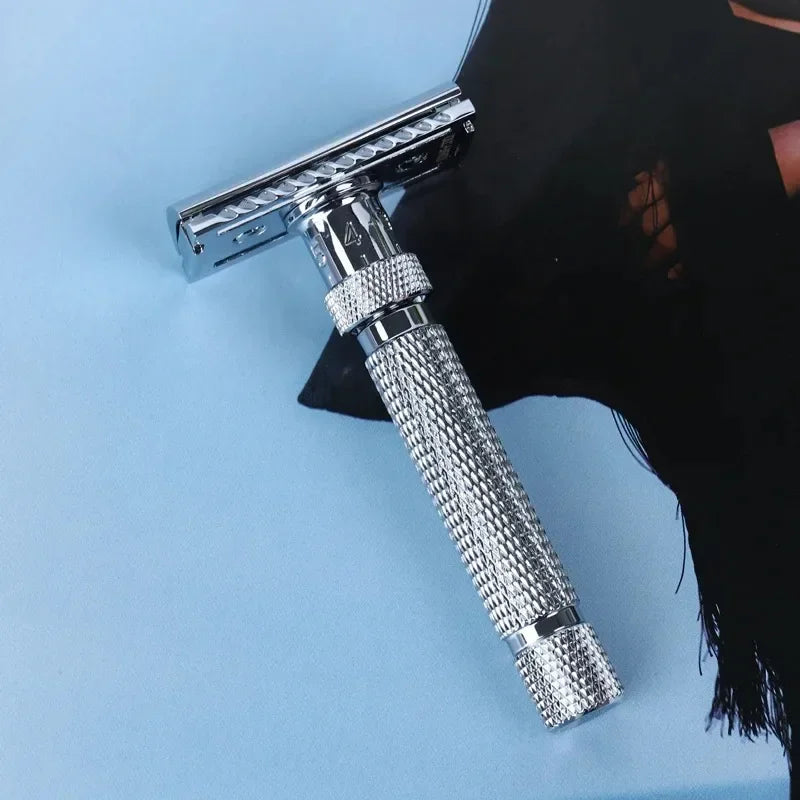 Yaqi Adjustable The Final Cut Chrome Color mens Safety Razor 77mm Handle Length And 12mm Handle Diameter For Boyfriend's Gift Peaceful Pleasures Health and Wellness
