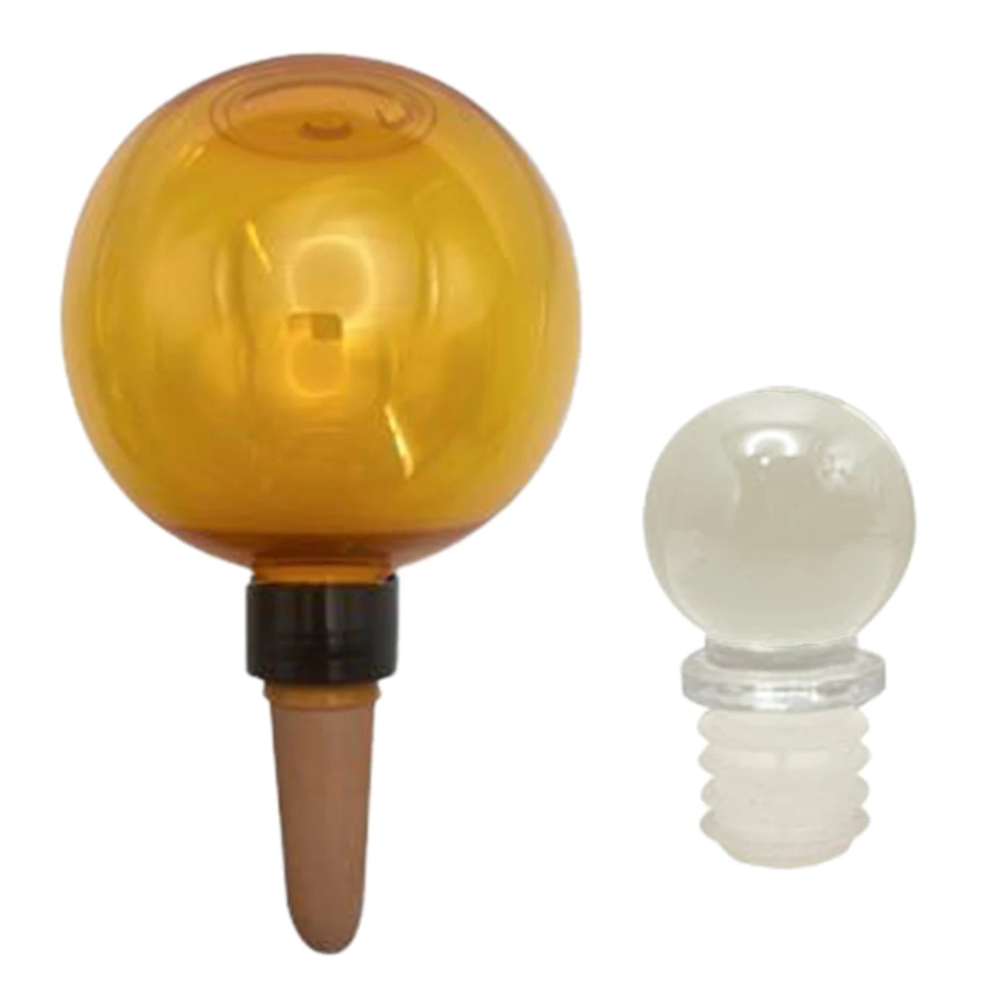 Self Watering Planter Insert Top Fill Plant Watering Globes with Covers Plastic Water Bulbs for Indoor & Outdoor Potted Plants Peaceful Pleasures Health and Wellness Orange