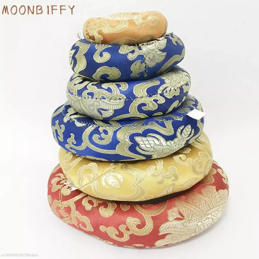 Random Style 9-17cm Different Size Various Color Cushion for Singing Bowls Mats Pads for Tibetan Bowls Peaceful Pleasures Health and Wellness 1pcs random style 12cm