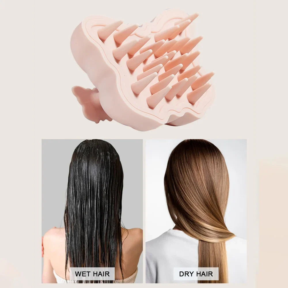 Silicone Scalp Massager Shampoo Brush for Hair & Wigs