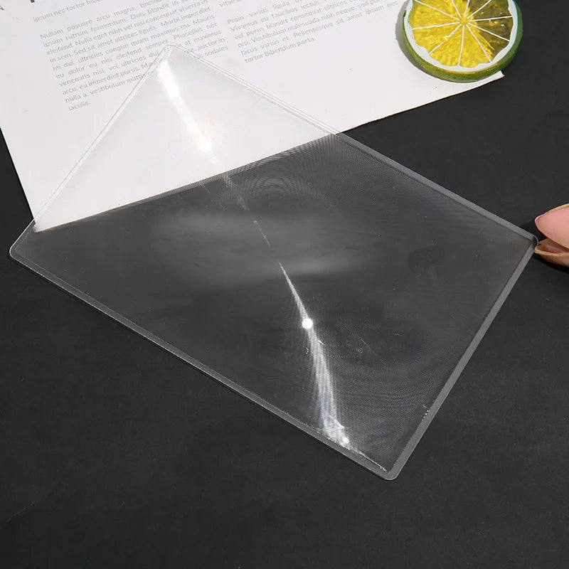 3X Reading Glass Lens Book Page 120*180Pvc Magnifying Glass Bookmark Magnifying Glass Ultra-Thin Full Page Reading Card Loupe Peaceful Pleasures Health and Wellness 120mmx180mm
