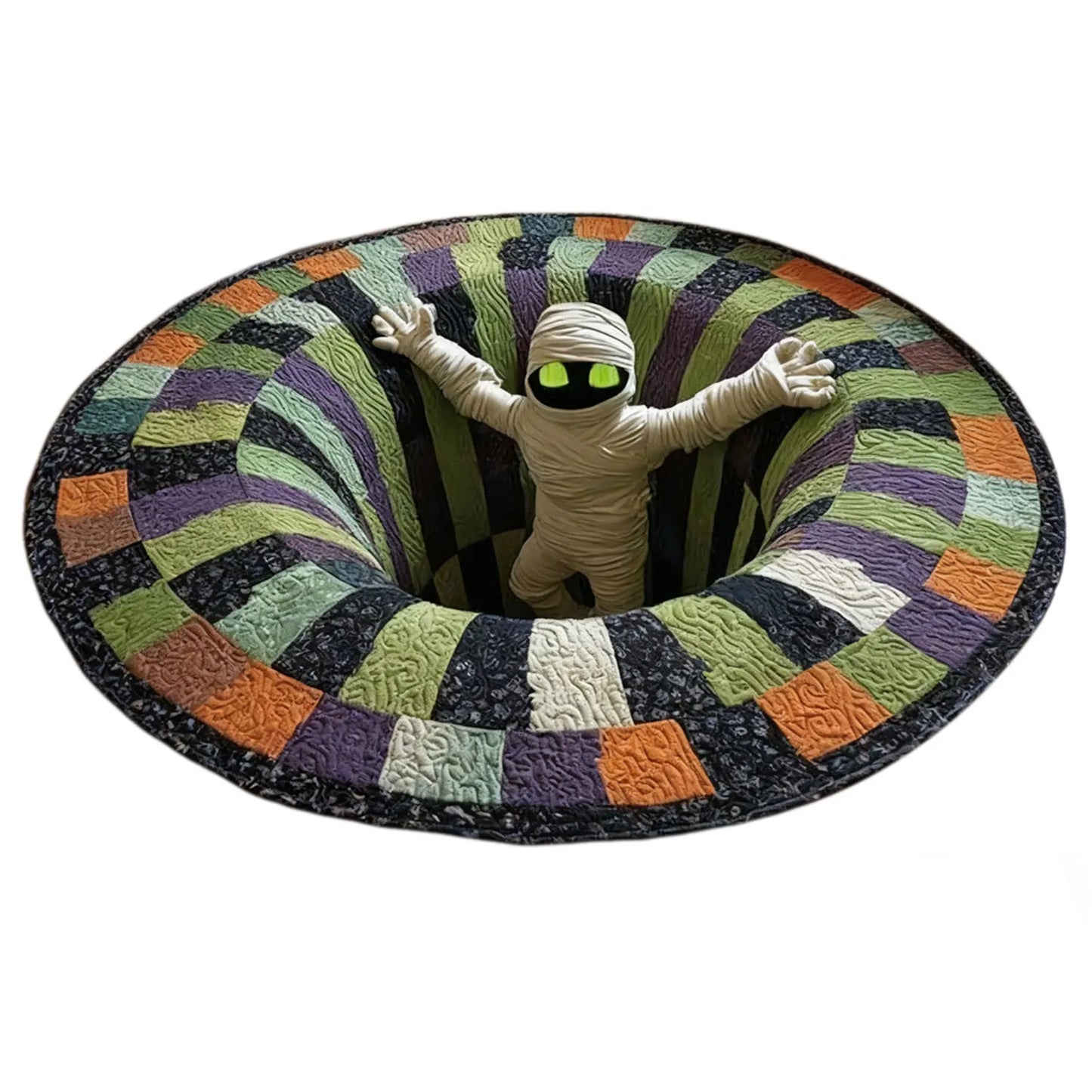 Halloween Optical Illusion Rug | Non-Slip Vortex Floor Mat