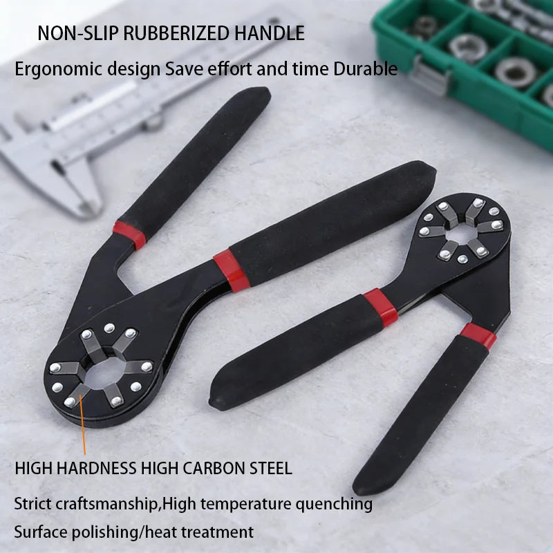 Magic Wrench 6 Inch 8 Inch Multi-purpose Hexagonal Alloy Steel Manual Clampable Movable Hexagonal Wrench hand tool Peaceful Pleasures Health and Wellness