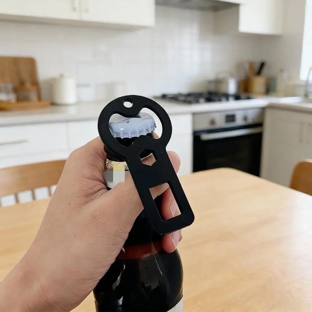 4-Pack Flat Beer Bottle Opener Keychain with Lanyard